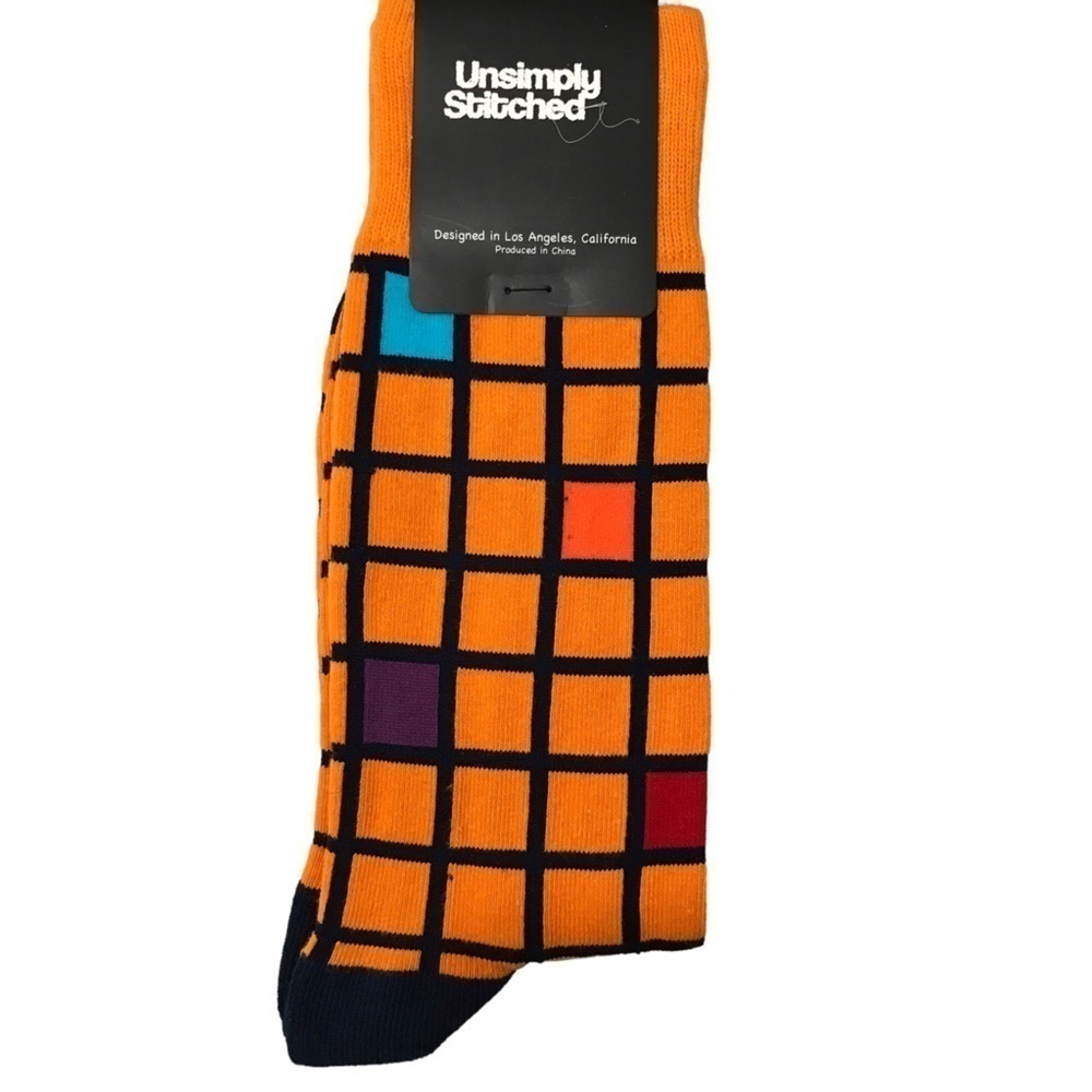 Unsimply Stitched Checkered Multi Color Unisex Socks  NEW
